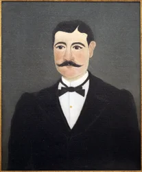 Portrait of Frumence Biche in civilian clothes, maréchal des logis. Henri Rousseau, 1844-1910, known as Le Douanier, late 19th to early 20th century, French art, International Museum of Naive Art, Nice, France.