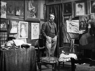 Henri Matisse in the workshop of Henri Evenepoel