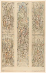 Design for a Stained Glass Window in the New Government Building in Maastricht (original title on object)