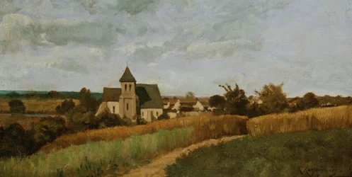 A Village at Harvest Time