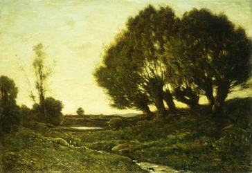 A Wooded Landscape with a Stream