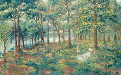 Madame Lebasque and Her Son on the Bank of the Marne, 1899
