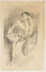Dancer in Wooden Armchair