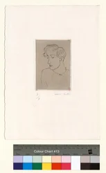 Woman with Downcast Eyes, Three-Quarter View to the Left