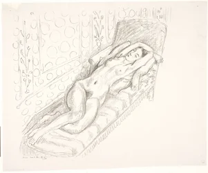 Nude Woman Reclining on a Chaise Longue