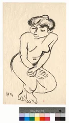 Crouching Nude with Downcast Eyes
