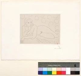 Reclining Nude on a Ground with Circular Patterns