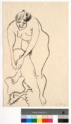 Nude with Right Foot on a Stool