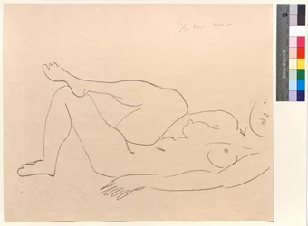 Reclining Nude with Incomplete Face: Study of Legs