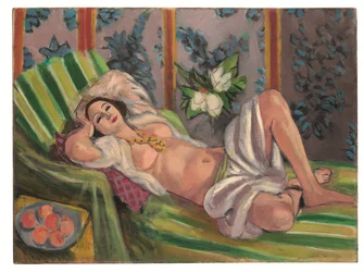 Reclining Odalisque with Magnolias