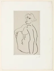 Seated Nude Woman, Three-Quarter View