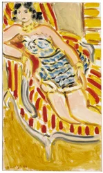 Young Woman on a Sofa