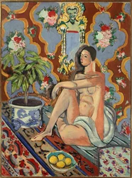 Decorative Figure in an Ornamental Background