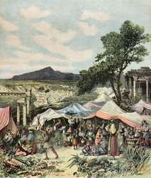 Earthquake survivors in Thebes