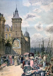 Flower Market in Spring, Paris, 1893