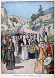 Funeral of the Duke of Aumale in Italy, 1897