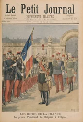 Prince Ferdinand (1861-1948) of Bulgaria at the Elysee Palace, illustration from Le Petit Journal, 10 May 1896