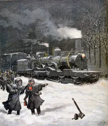 Train Blocked by Snow, France, 1892