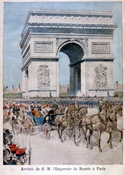 Tsar Nicholas II arrives in Paris
