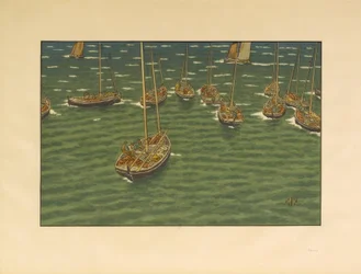 Boats at Anchor in Tréboul