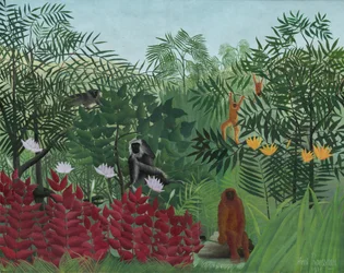 Tropical Forest with Monkeys