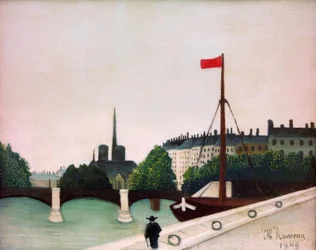 View of Saint-Louis Island from Quai Henri IV