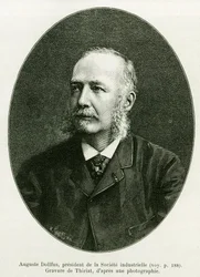 Auguste Dollfus, President of the Industrial Company Dollfus Mieg. Engraving by Thiriat to illustrate the story 