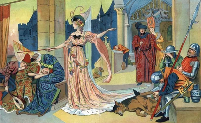 The Fairy casts a spell on the inhabitants of the castle