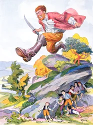 The Ogre Hunting for Tom Thumb and His Brothers