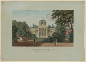 View of the Pavillon de Monceau from the Entrance, engraved by Nyon Jeune, 1816