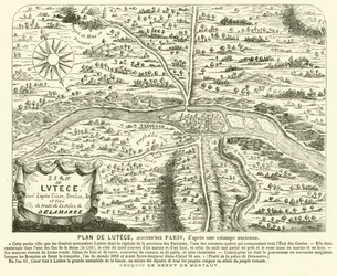 Plan of the Roman city of Lutetia, site of modern Paris