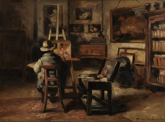 The Studio of Ferdinand De Braekeleer I, Father of the Painter