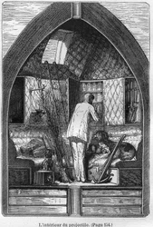 Illustration of the book “From the Earth to the Moon” by Jules Verne, Hetzel edition - Les voyages extraordinaire
