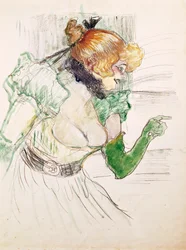 Artist with Green Gloves - Singer Dolly from Star at Le Havre
