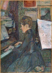 Miss Dihau at the Piano