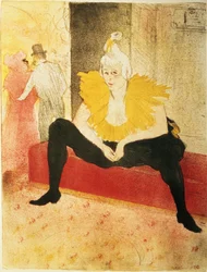 Seated Female Clown, Mlle. Cha-U-Kao