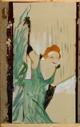 Singer Yvette Guilbert Taking a Curtain Call