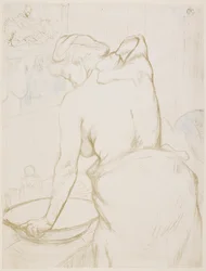 Woman at Her Toilet, Washing Herself