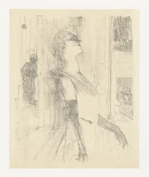 Portrait of Actress Yvette Guilbert During Performance