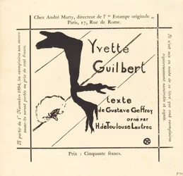 Advertisement for the Album Yvette Guilbert