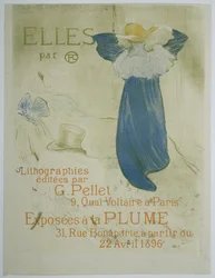 Poster for the Exhibition of the Series Elles by Toulouse-Lautrec at La Plume