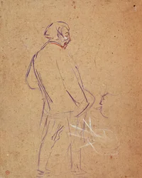 Aristide Bruant singing in his cabaret