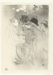 Visitors in Café Moulin Rouge