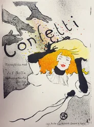 Paper Confetti by Bella Manufacture, Poster by Henri de Toulouse Lautrec, England, c.1894 (poster)