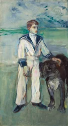 The Child with the Dog, Son of Madame Marthe and the Dog Pamela-Taussat