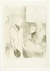 Portrait of Actress Marthe Brandès and Actor Charles le Bargy in the Play Les Cabotins