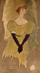Yvette Guilbert, Terracotta Plate, 1895