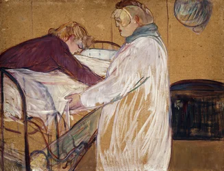 Two Women Making Their Bed
