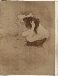 Woman Combing Her Hair—La Coiffure, Plate Seven from Elles