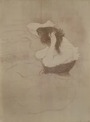 Woman Combing Her Hair (from 